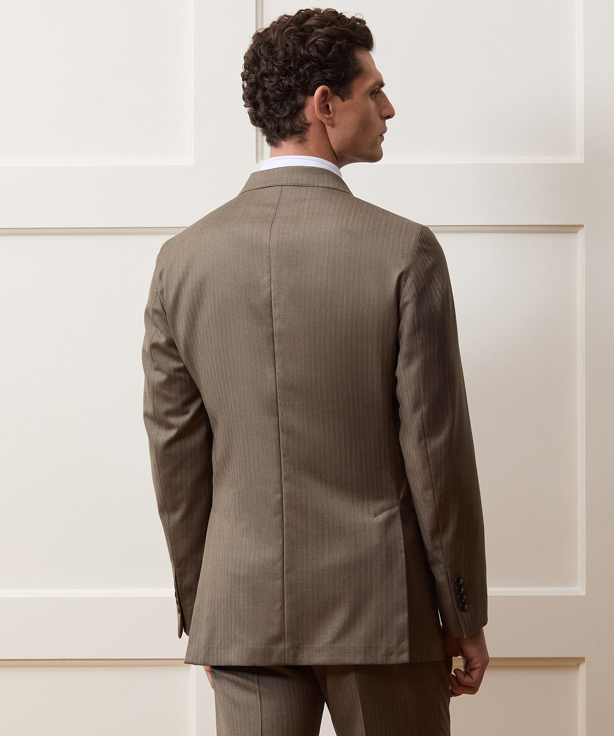 Todd Snyder Italian Wool Herringbone Madison Jacket - Light Brown