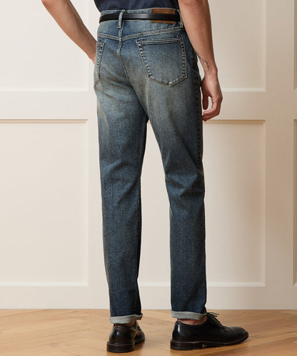 Todd Snyder High-Rise Slim Stretch Jean - Medium Indigo