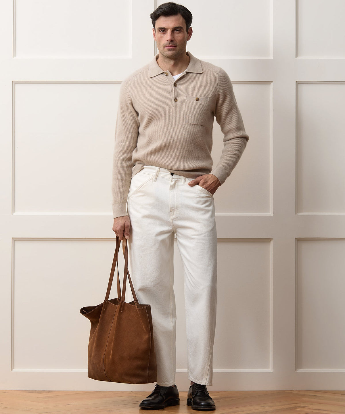 Todd Snyder Relaxed Barrel Jean - White