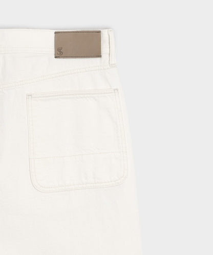 Todd Snyder Relaxed Barrel Jean - White