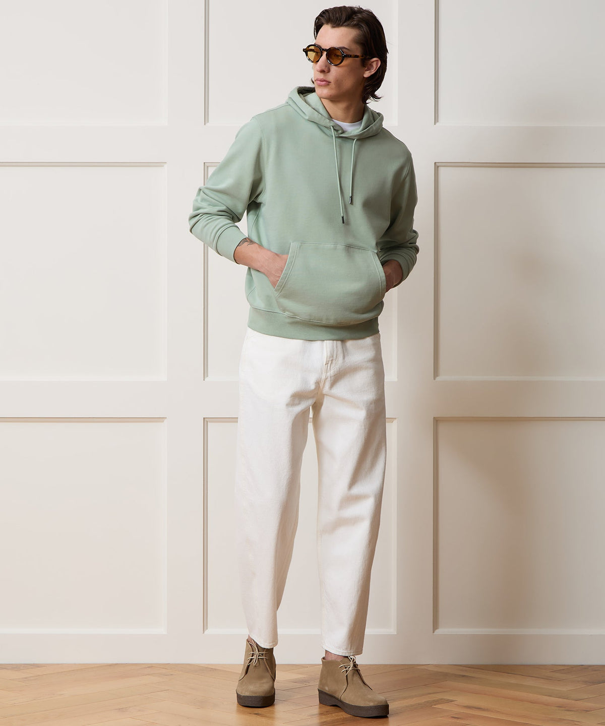 Todd Snyder Foundation Hoodie - Faded Jade