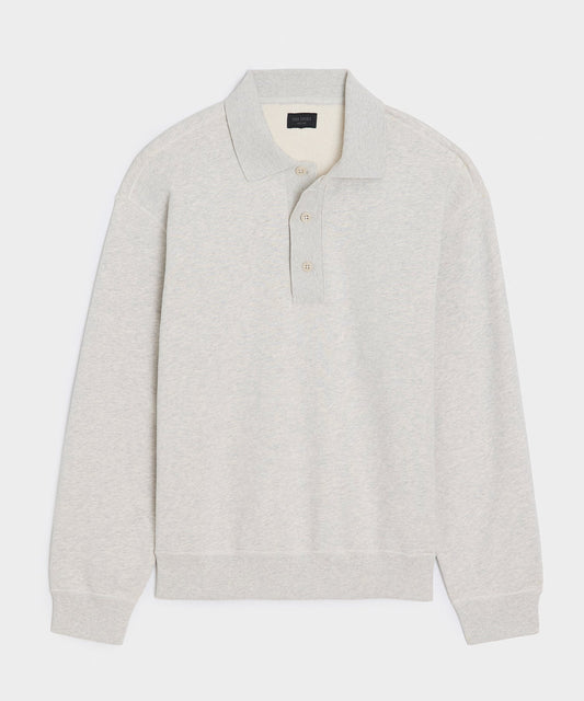 Todd Snyder Soho Polo Sweatshirt - Heather Beige