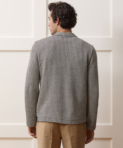 Todd Snyder Ribbed Cotton Cardigan - Black