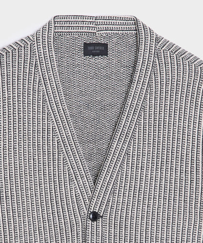 Todd Snyder Ribbed Cotton Cardigan - Black