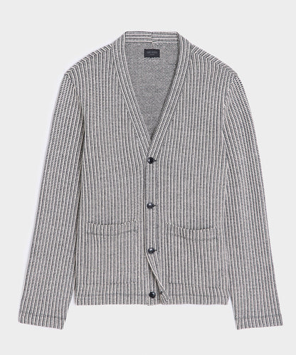 Todd Snyder Ribbed Cotton Cardigan - Black
