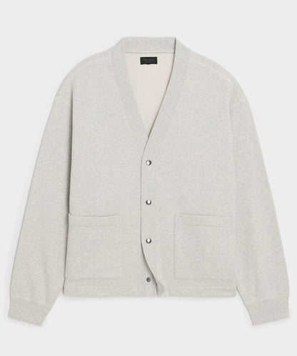 Todd Snyder Soho Cardigan Sweatshirt - Heather Beige