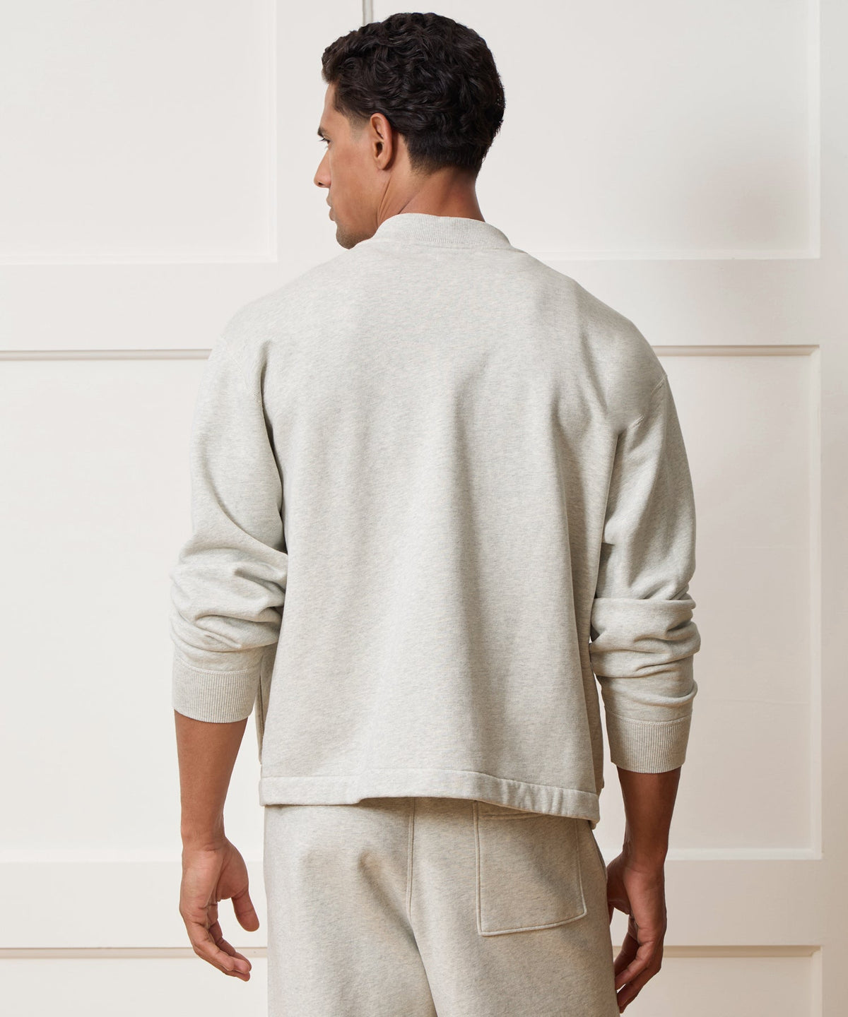Todd Snyder Soho Cardigan Sweatshirt - Heather Beige