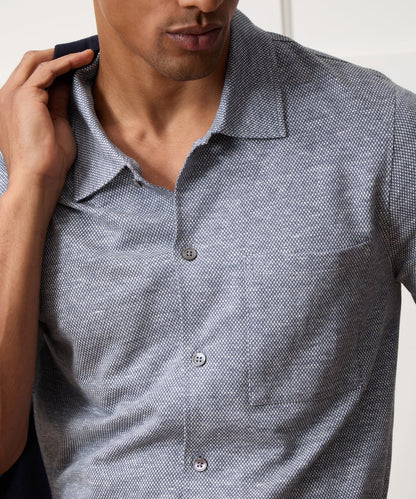 Todd Snyder Cotton Jacquard Shirt - Navy