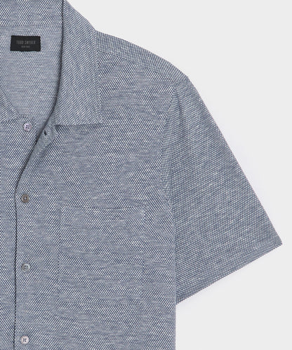 Todd Snyder Cotton Jacquard Shirt - Navy