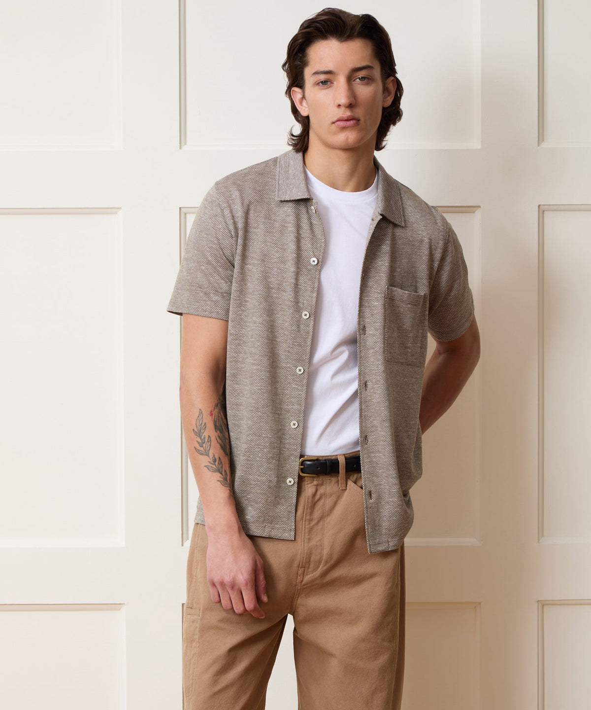 Todd Snyder Cotton Jacquard Shirt - Faded Jade