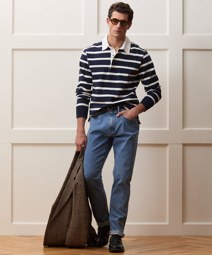 Todd Snyder Striped Rugby Shirt - Navy