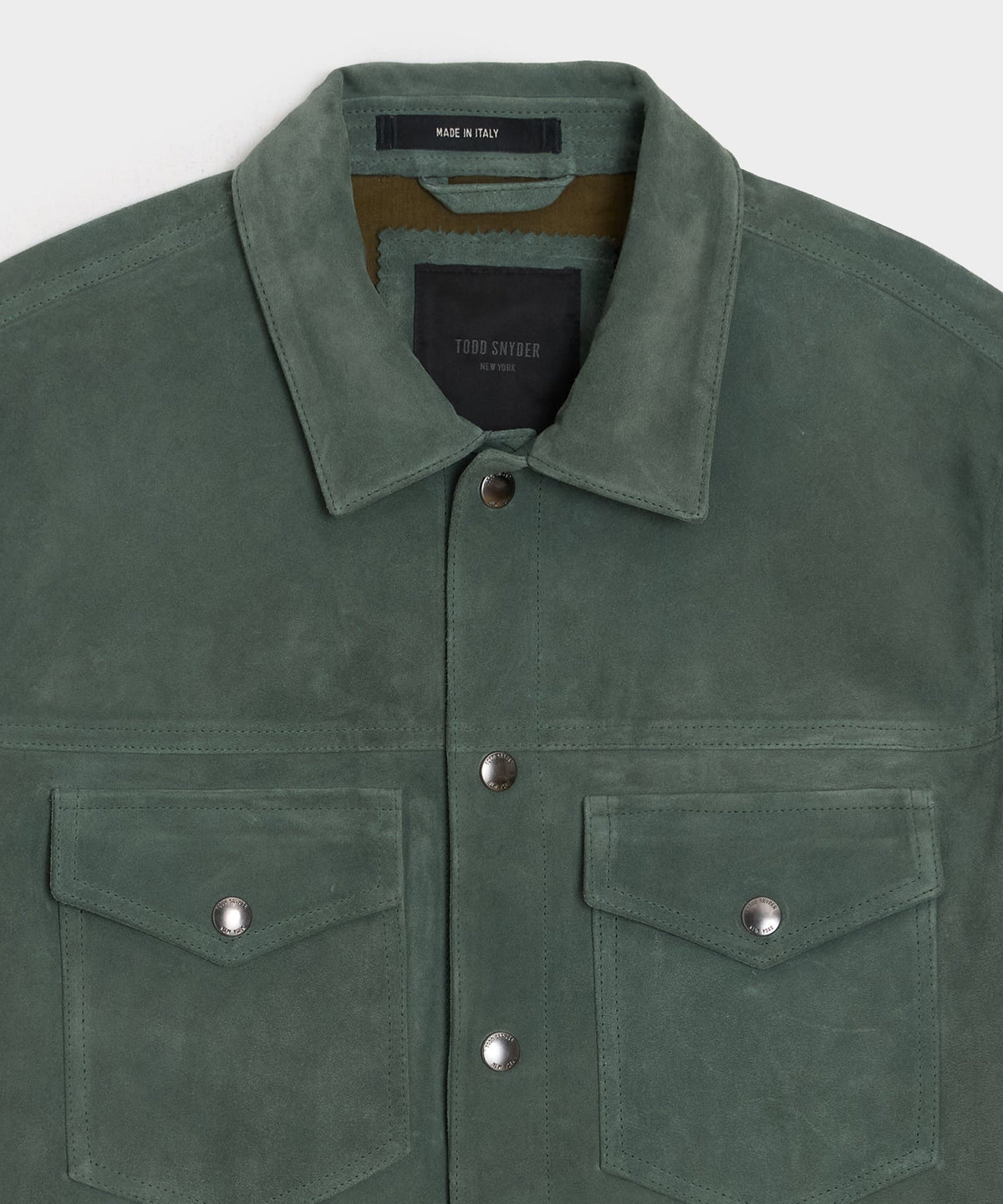 Todd Snyder Italian Suede Dylan Jacket - Aloe