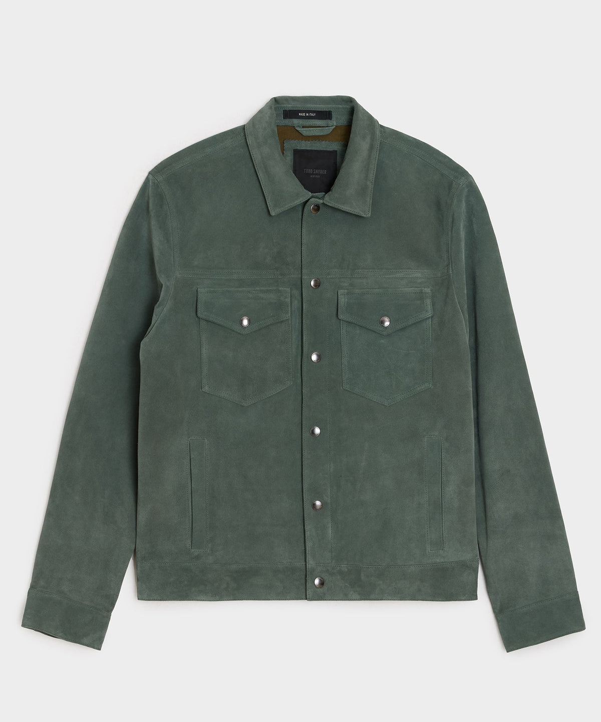 Todd Snyder Italian Suede Dylan Jacket - Aloe
