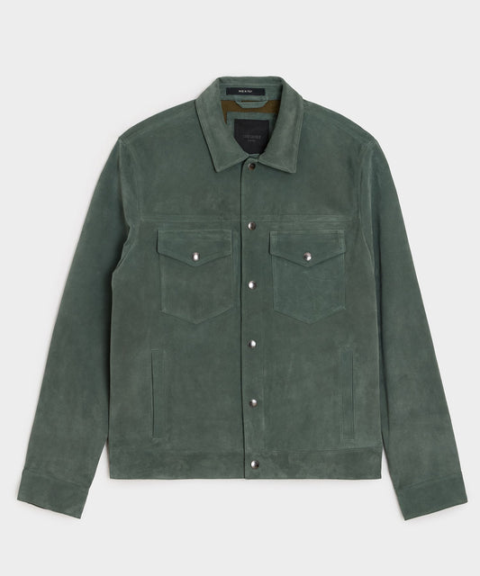 Todd Snyder Italian Suede Dylan Jacket - Aloe