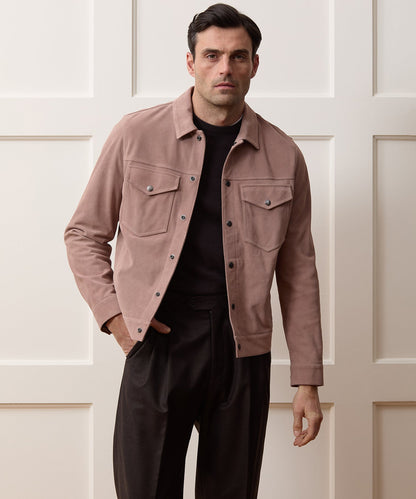 Todd Snyder Italian Suede Dylan Jacket - Blush