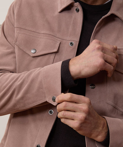 Todd Snyder Italian Suede Dylan Jacket - Blush