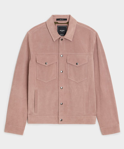 Todd Snyder Italian Suede Dylan Jacket - Blush
