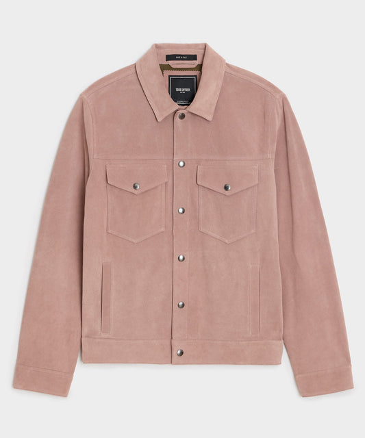 Todd Snyder Italian Suede Dylan Jacket - Blush