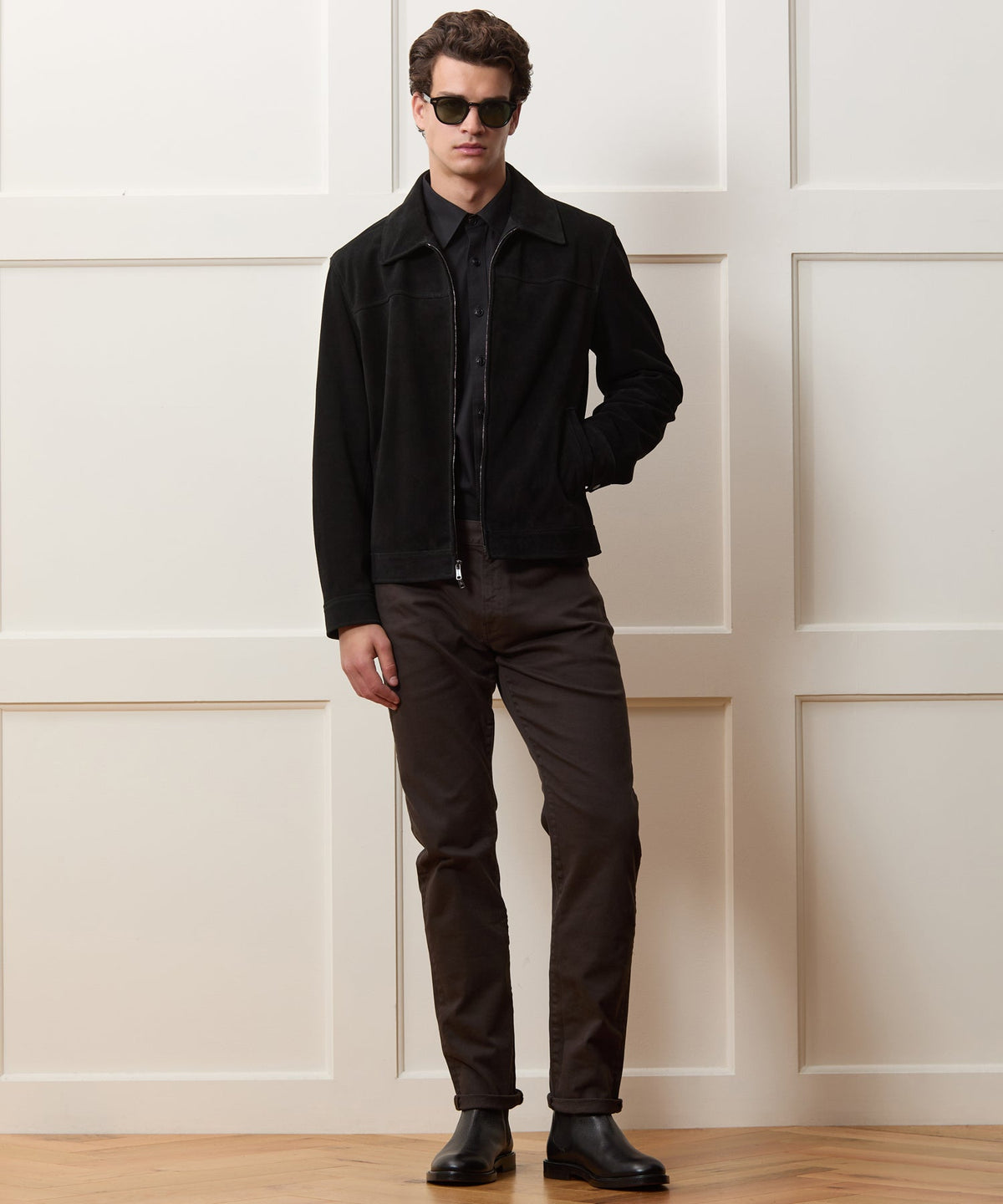 Todd Snyder Italian Suede Grant Jacket - Black