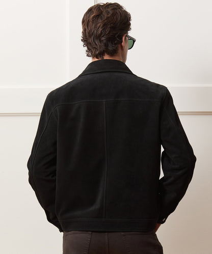 Todd Snyder Italian Suede Grant Jacket - Black