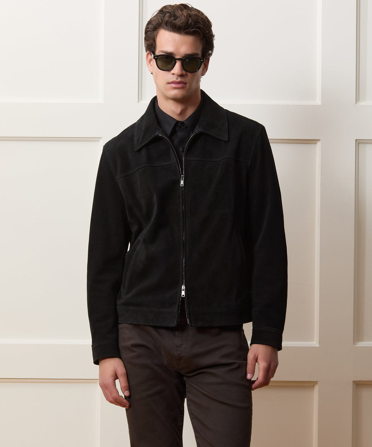 Todd Snyder Italian Suede Grant Jacket - Black