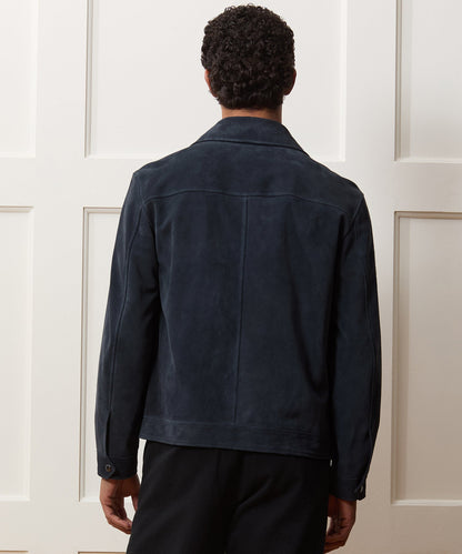 Todd Snyder Italian Suede Grant Jacket - Classic Navy
