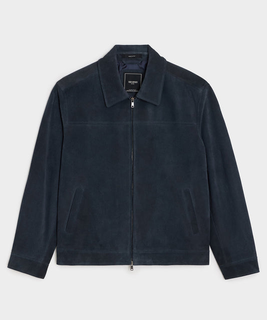 Todd Snyder Italian Suede Grant Jacket - Classic Navy