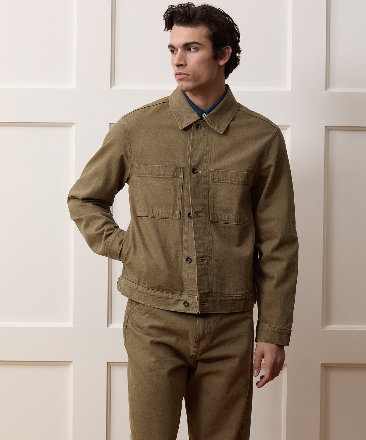 Todd Snyder Boxy Denim Jacket - Brown