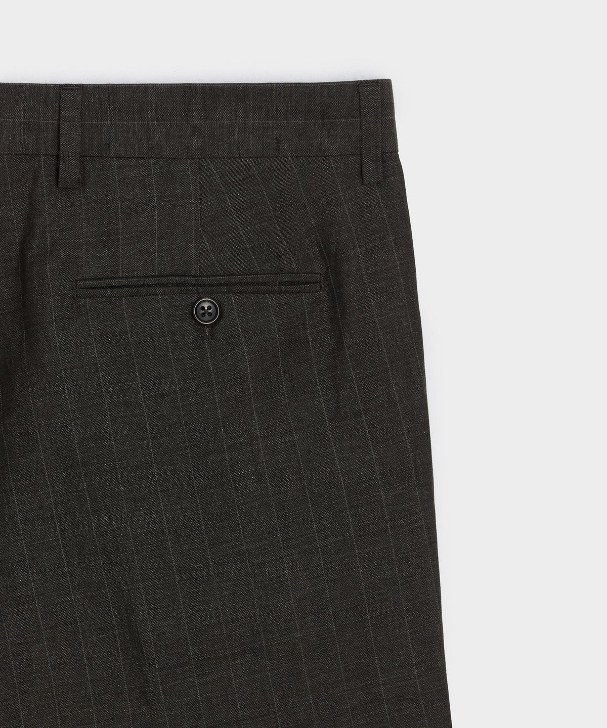 Todd Snyder Italian Wool-Linen Pinstripe Wythe Trouser - Brown