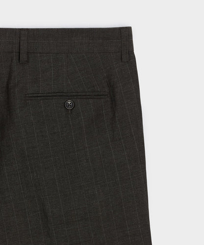 Todd Snyder Italian Wool-Linen Pinstripe Wythe Trouser - Brown