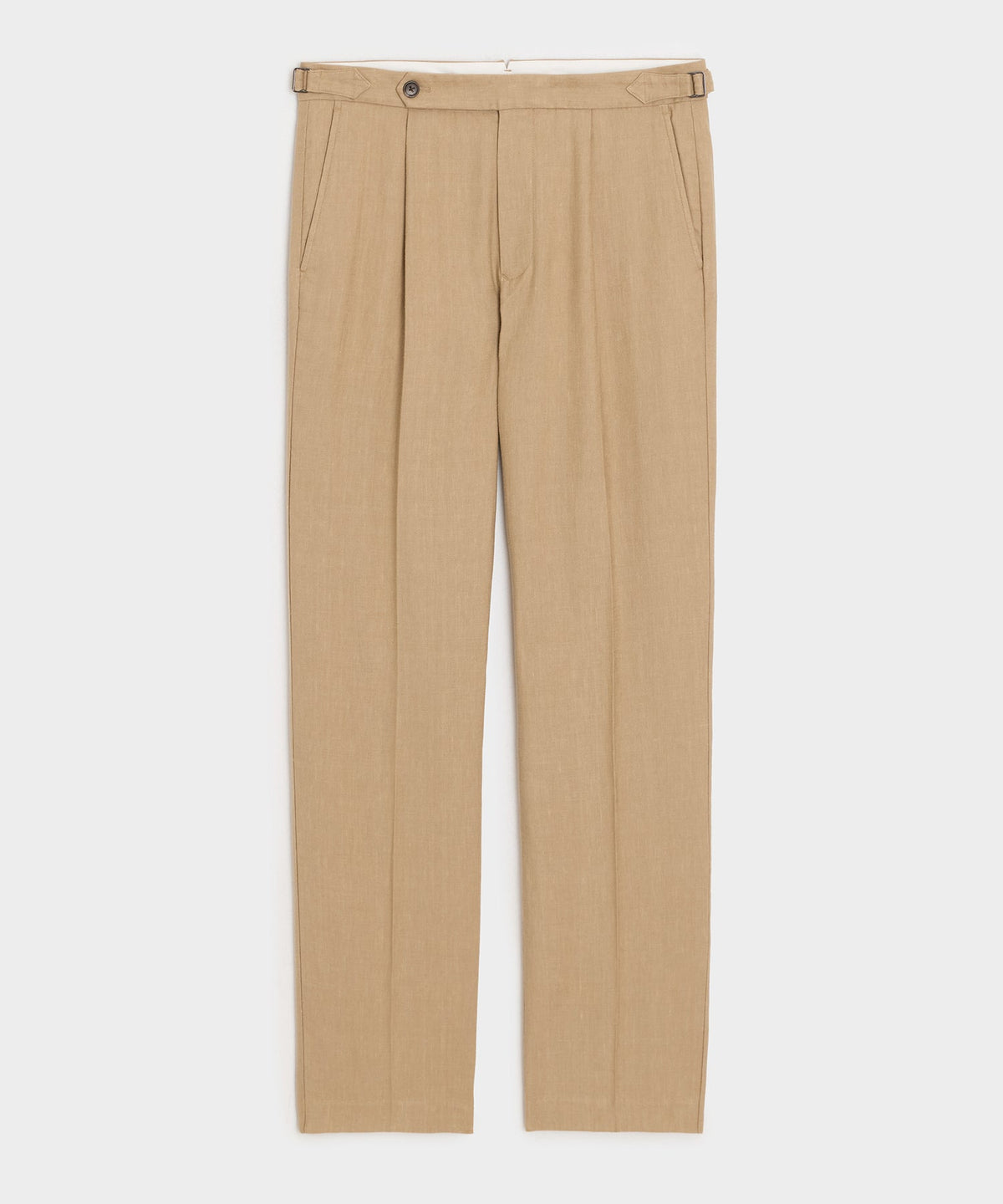 Todd Snyder Italian Linen Side Tab Trouser - Khaki