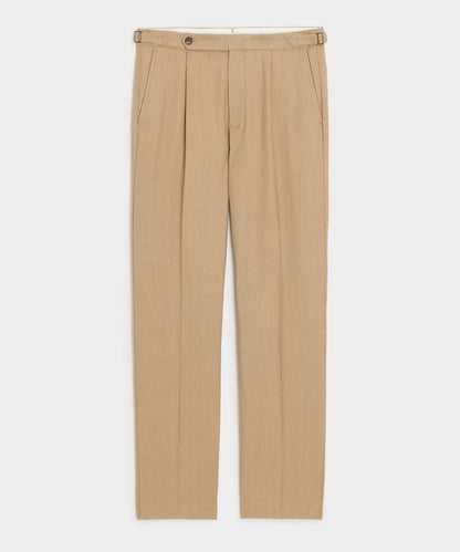 Todd Snyder Italian Linen Side Tab Trouser - Khaki
