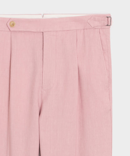 Todd Snyder Italian Linen Side Tab Trouser - Pink