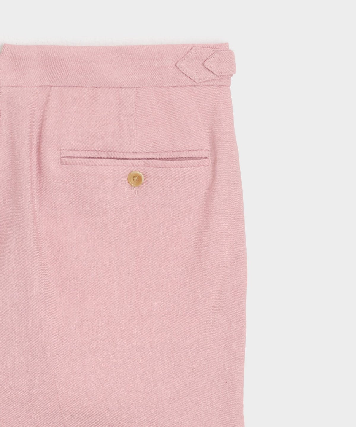 Todd Snyder Italian Linen Side Tab Trouser - Pink