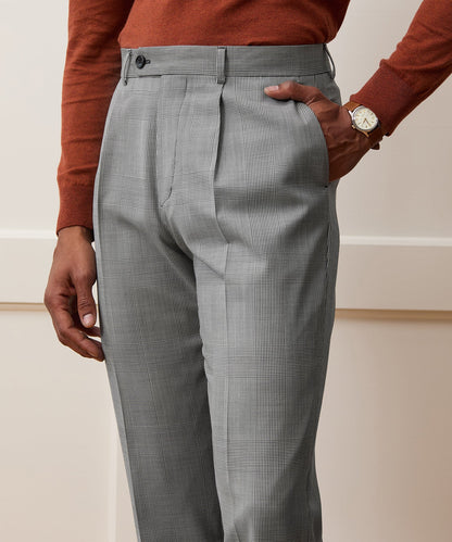 Todd Snyder Italian Wool Glen Plaid Madison Trouser - Cream