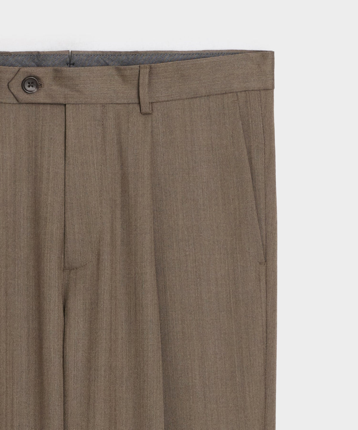 Todd Snyder Italian Wool Herringbone Madison Trouser - Light Brown