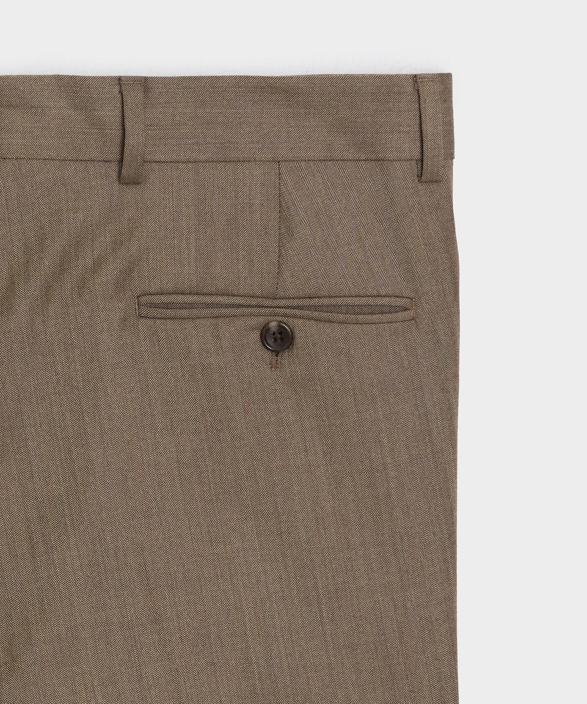 Todd Snyder Italian Wool Herringbone Madison Trouser - Light Brown