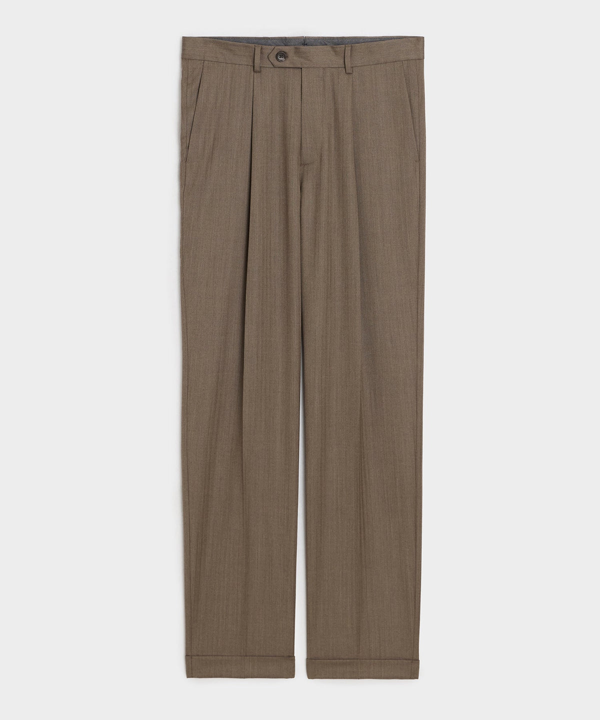 Todd Snyder Italian Wool Herringbone Madison Trouser - Light Brown