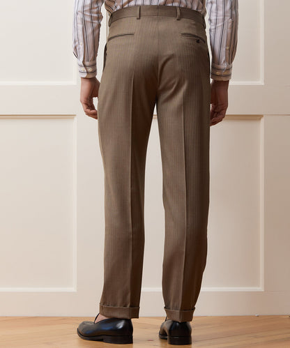 Todd Snyder Italian Wool Herringbone Madison Trouser - Light Brown
