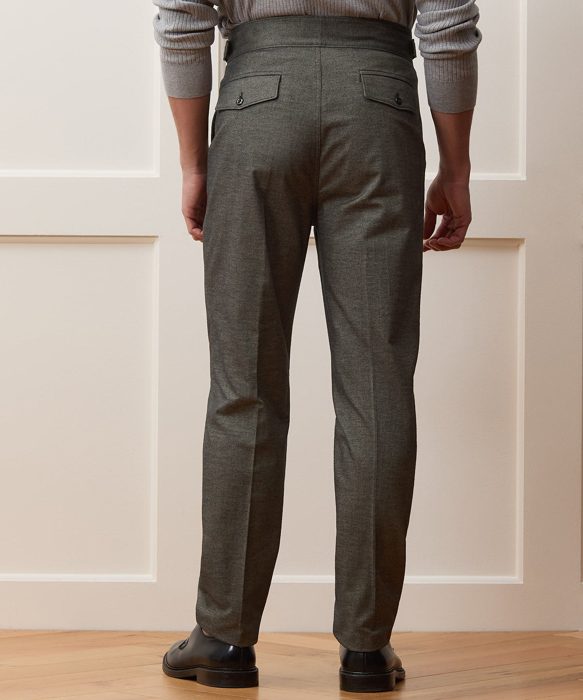 Todd Snyder Italian Heathered Cotton Gurkha Trouser - Charcoal