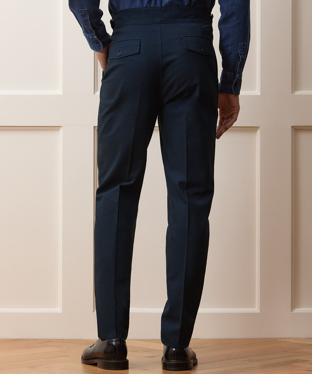 Todd Snyder Italian Heathered Cotton Gurkha Trouser - Navy