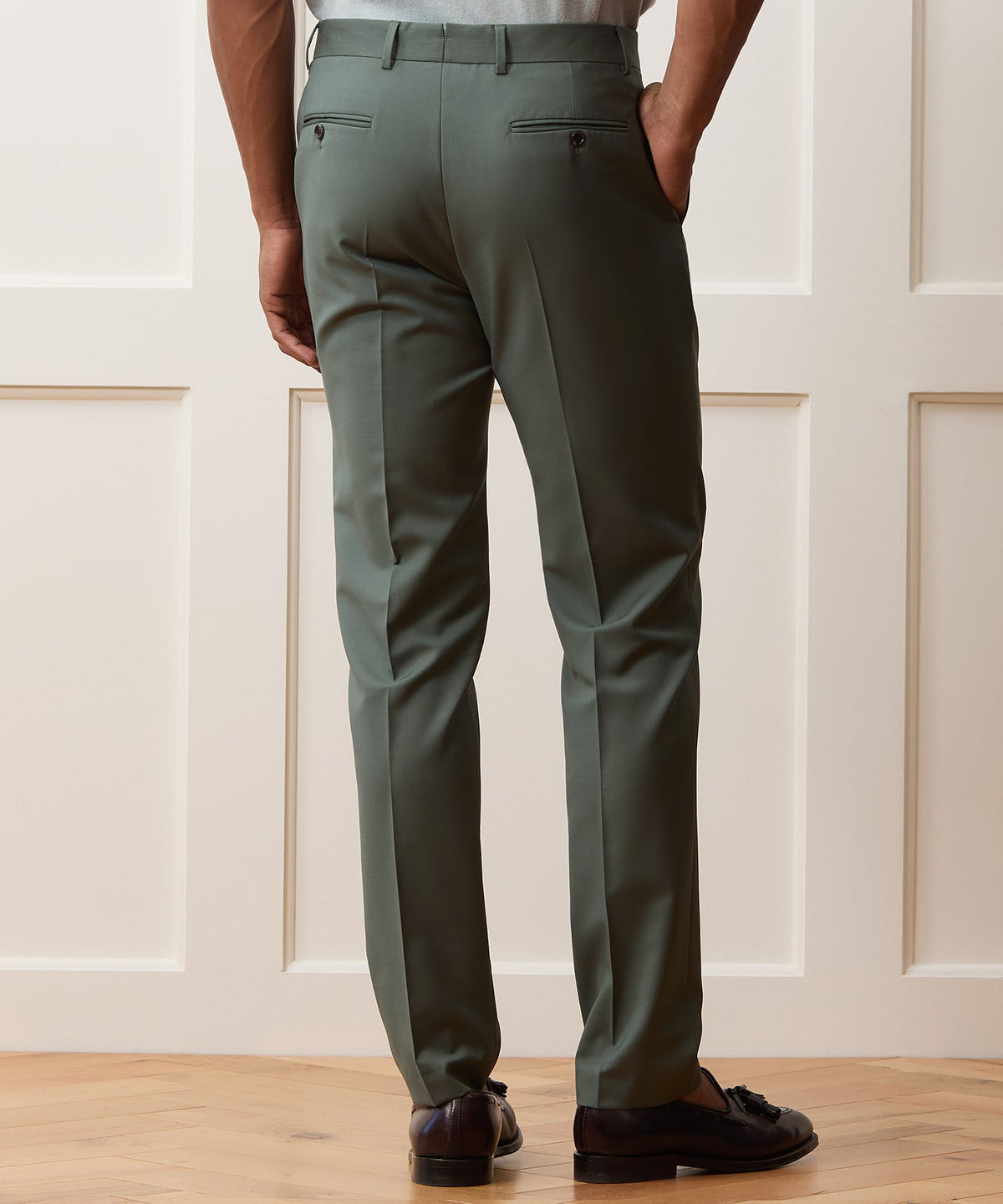 Todd Snyder Italian Wool Mohair Sutton Trouser - Green Smoke
