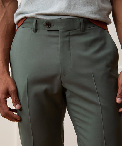 Todd Snyder Italian Wool Mohair Sutton Trouser - Green Smoke