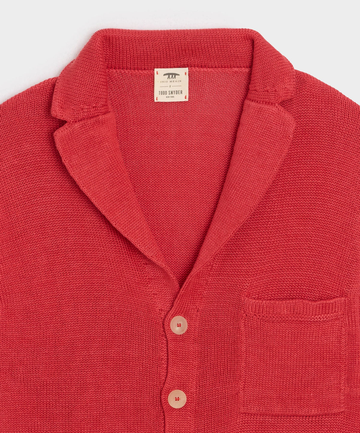 Todd Snyder Inis Meáin Washed Linen Pub Jacket - Raspberry