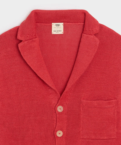Todd Snyder Inis Meáin Washed Linen Pub Jacket - Raspberry