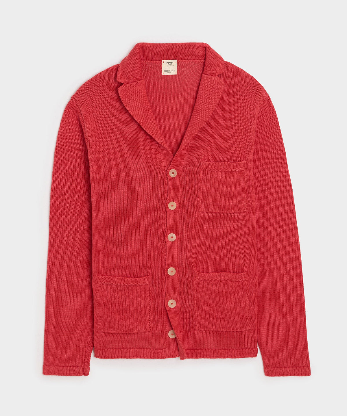 Todd Snyder Inis Meáin Washed Linen Pub Jacket - Raspberry