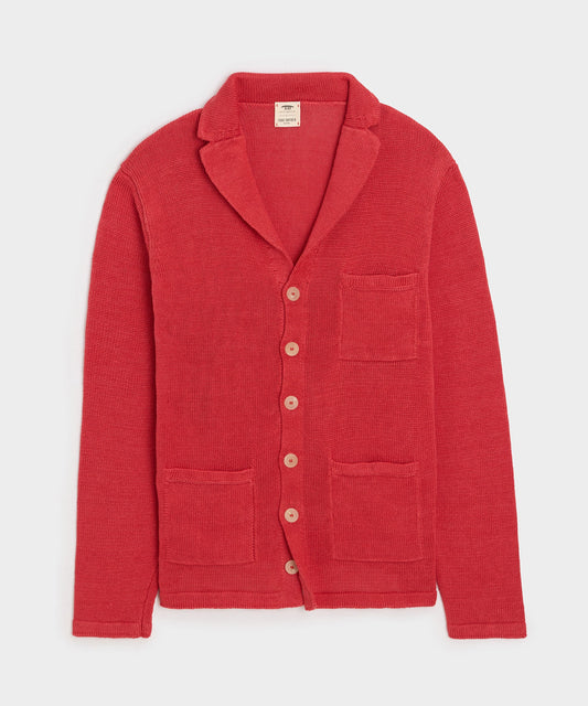 Todd Snyder Inis Meáin Washed Linen Pub Jacket - Raspberry
