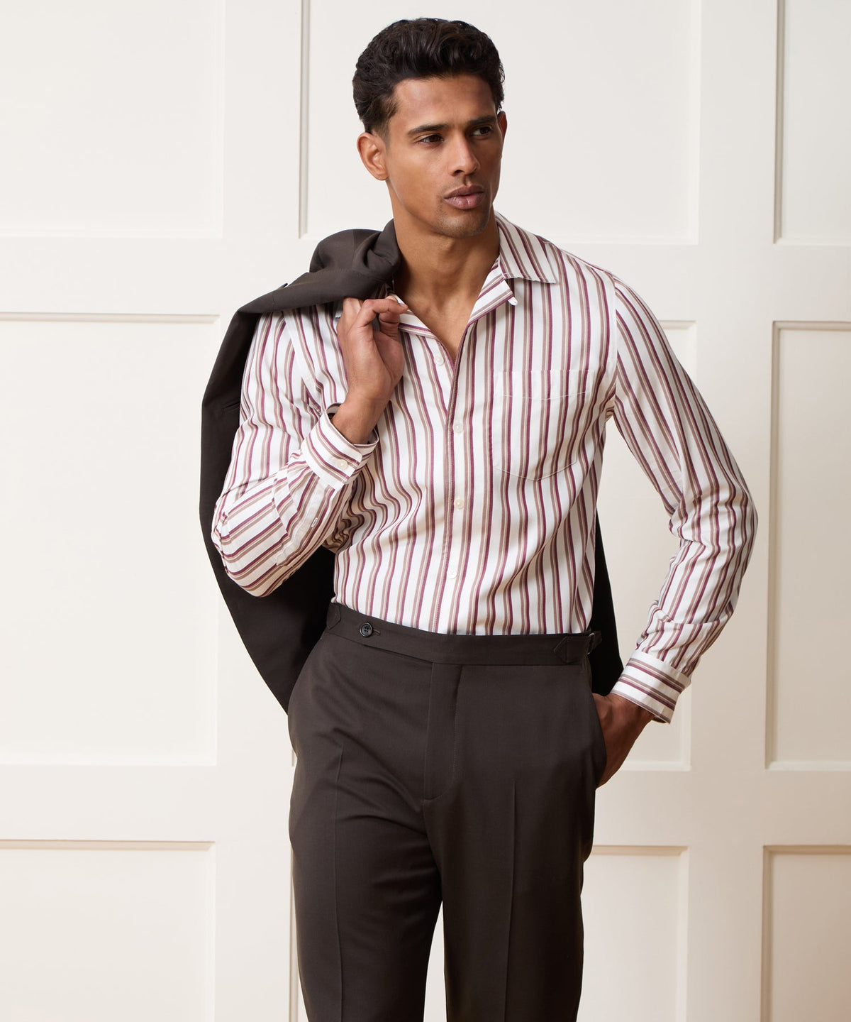 Todd Snyder Striped Hollywood Shirt - White