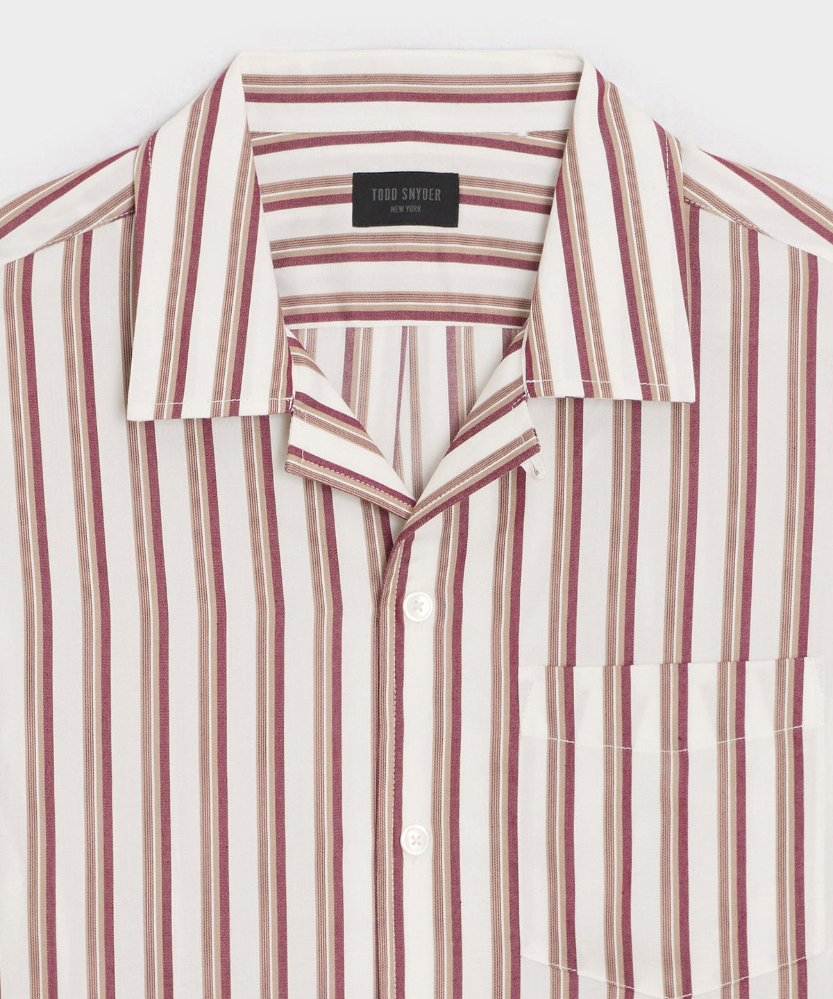 Todd Snyder Striped Hollywood Shirt - White