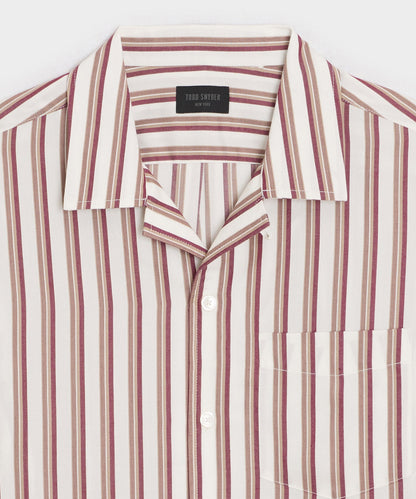 Todd Snyder Striped Hollywood Shirt - White